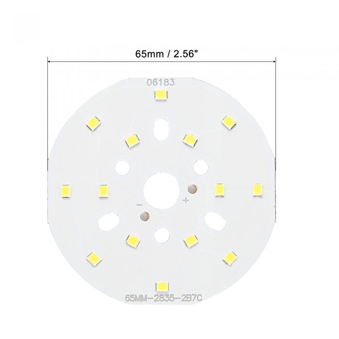 uxcell LEDチップ COB LEDランプビーズ アルミニウム製 ナチュラルホワイト ライトLEDチップパワーフラッドランプスポットライト 供給アダプターエミッターサーマル インテリアモジュールソーラーアクセサリー懐中電灯 7W 120lm 4000-4500K 65mm 21-24VDC 5個入り