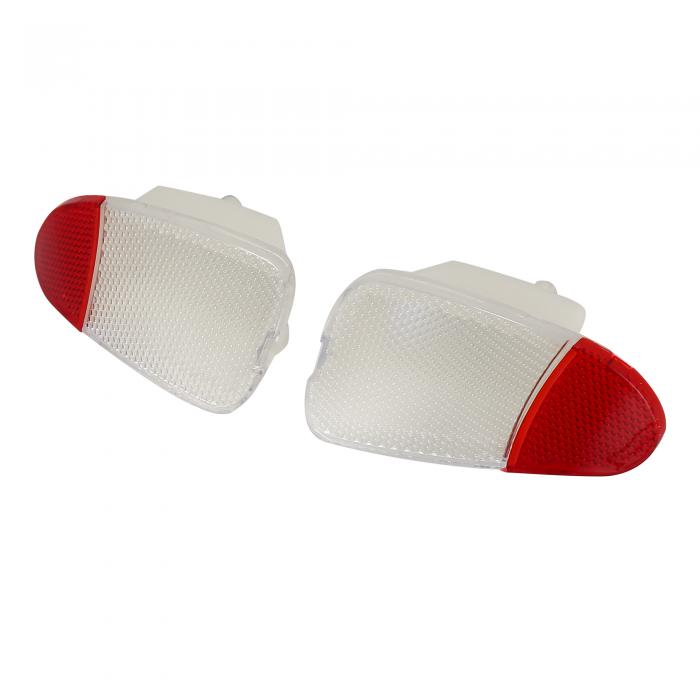 X AUTOHAUX フロントドライバードアパネルカーテシーライトレンズカバー 警告ランプアセンブリハウジン..