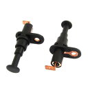 uxcell ドアライトスイッチ ドアランプスイッチ 19D ブラック 車用 プラスチック 金属 6.7 x 3.5 x 1.6cm 2個