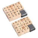 PATIKIL 2セット 文字スタンプ 木製ゴムスタンプ アルファベットスタンプ カード作り DIY クラフト スクラ ップブッキング用