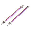 X AUTOHAUX 車の調整可能なフロントバンパーリップスプリッター ストラットタイロッドバー 229 mm-280 mm マルチカラー 2個