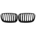 X AUTOHAUX フロントフードキドニーグリル BMWに対応 E70 X5 E71 X6 4Dに対応 2007-2013に対応 グロスブラック 1ペア(2)