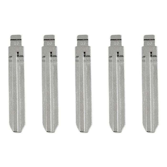 uxcell キーブランクブレード カーキーブレード 金属材料 トヨタカローラ用 カーキーブレード 5個入り