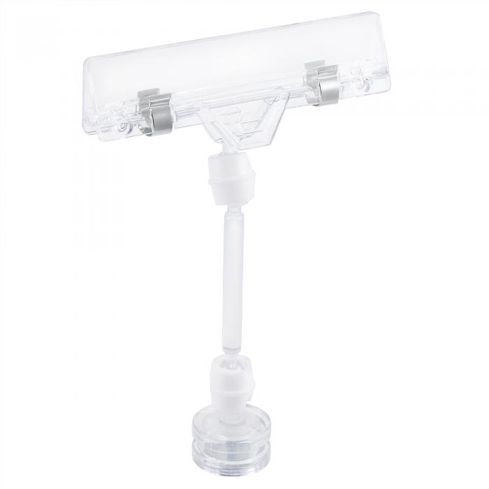 uxcell 調整可能な磁気回転サインクリップ 適合最大8 mmの厚さ 棚板ディスプレイ用 クリア  ...