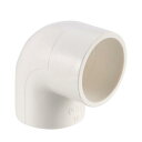 uxcell PVCパイプ継手 直角エルボカップリングコネクタ スリップソケット 内径32mm ホワイト 3個いり