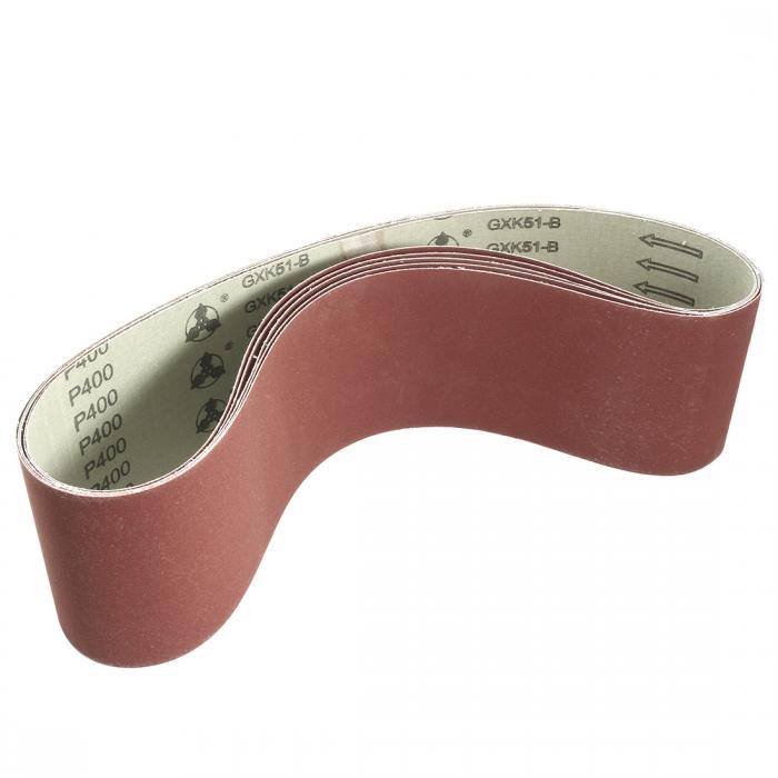 uxcell 研磨ベルト 酸化アルミニウムサンディングベルト サンドベルト 400グリット ブラウン 6本入り