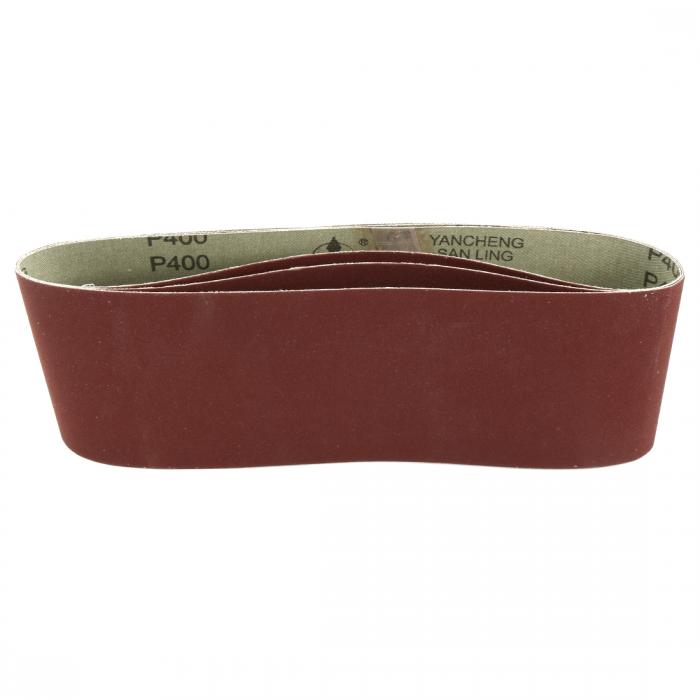 uxcell 研磨ベルト 酸化アルミニウムサンディングベルト サンドベルト 400グリット ブラウン 3本入り
