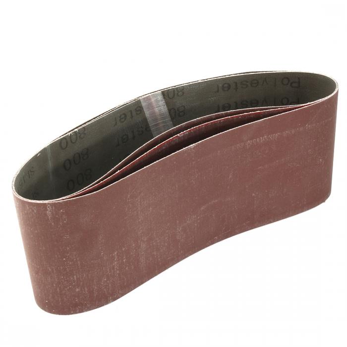 uxcell サンドベルト 研磨ベルト 酸化アルミニウムサンディングベルト 800グリット ブラウン 3本入り