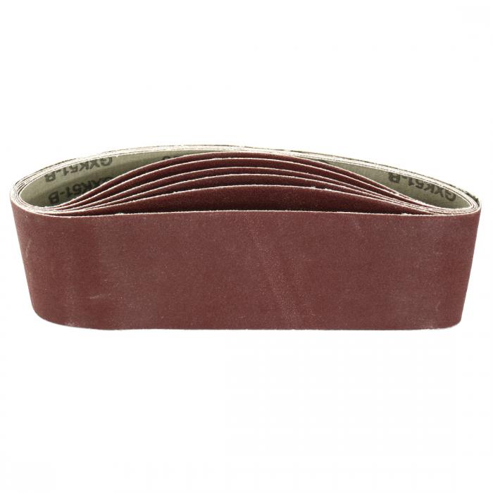uxcell 酸化アルミニウムサンディングベルト サンドベルト 研磨ベルト サンドペーパー 120グリット ブラウン 6本入り