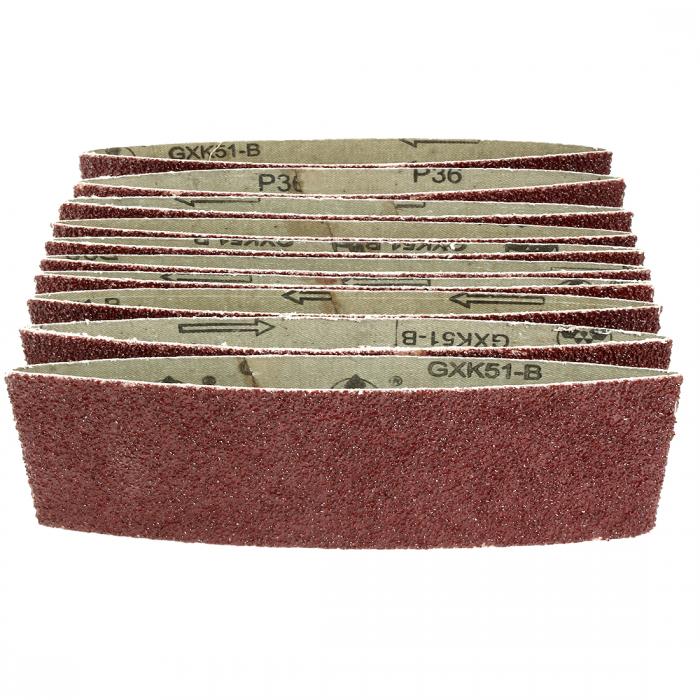 uxcell サンディングベルト サンディング砥粒 サンドペーパー 76×457mm 36グリット 10個入り