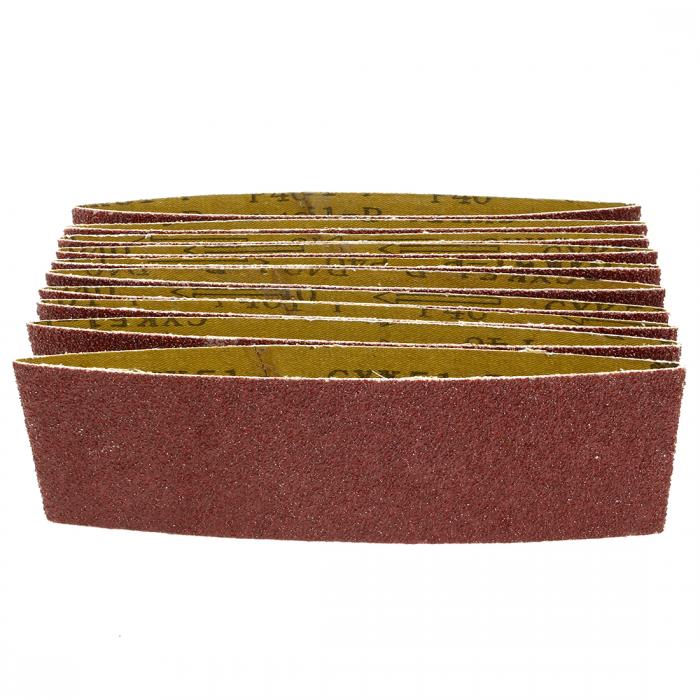 uxcell サンディングベルト サンディング砥粒 サンドペーパー 76×457mm 40グリット 10個入り