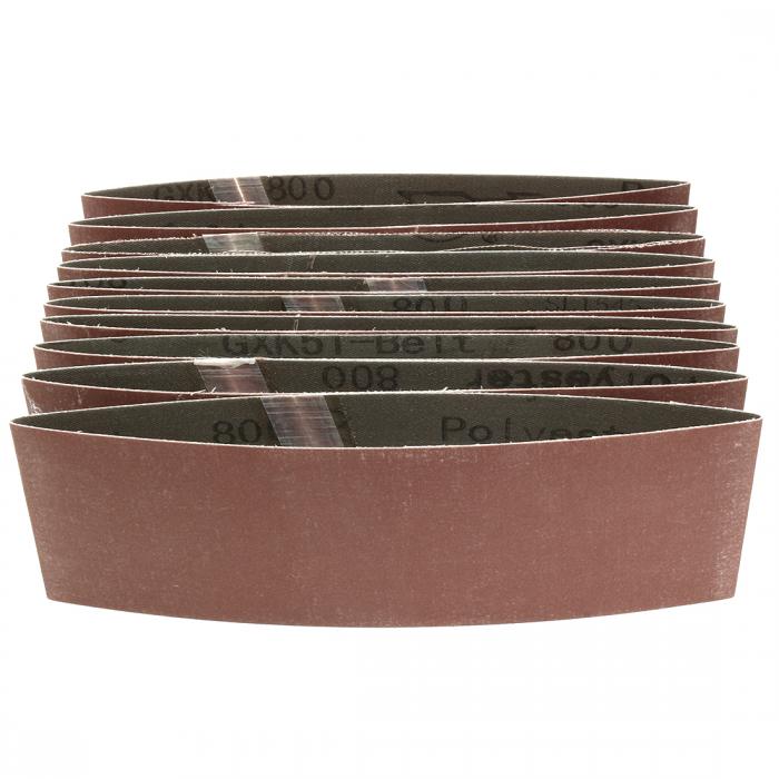 uxcell サンディングベルト サンディング砥粒 サンドペーパー 76×457mm 800グリット 10個入り