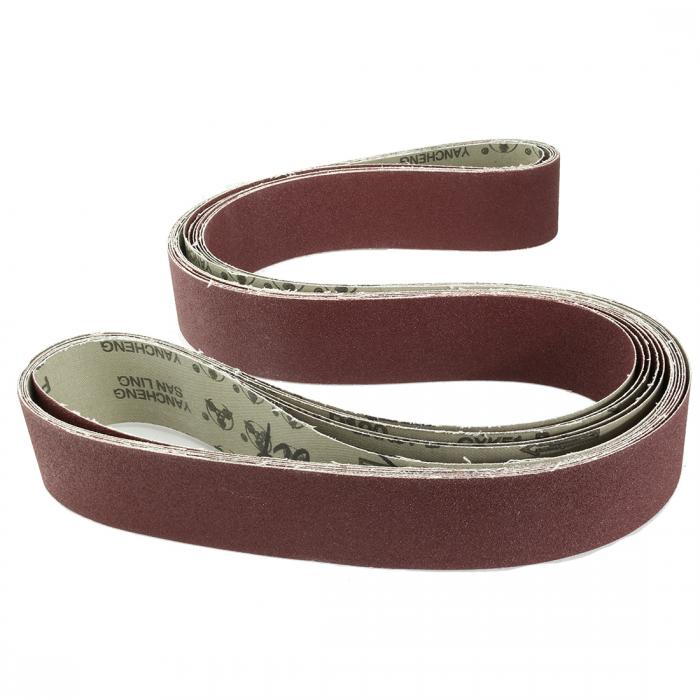 uxcell 酸化アルミニウムサンディングベルト サンドペーパー 51 x 1829mm 100グリット 6個入り