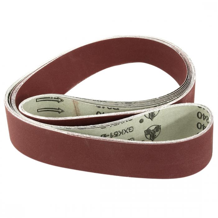 uxcell 酸化アルミニウムサンディングベルト サンドペーパー 51 x 1829mm 240グリット 6個入り