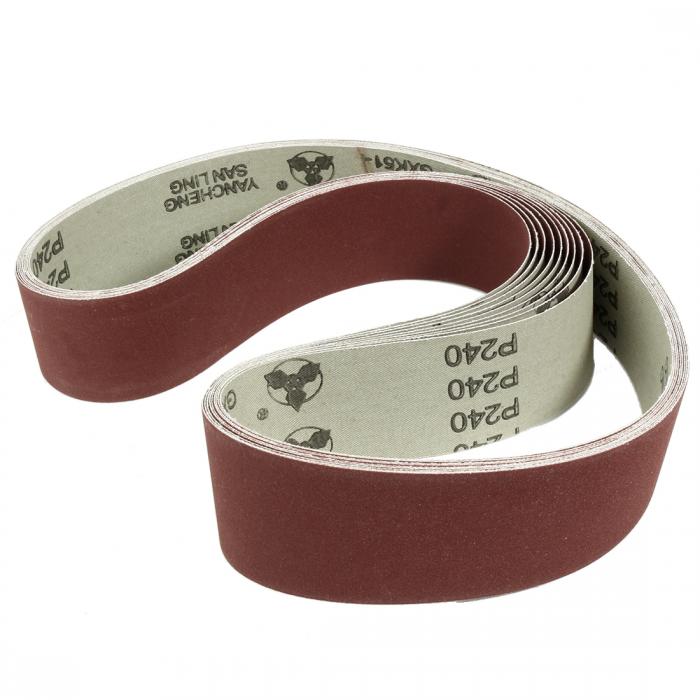 uxcell 酸化アルミニウムサンディングベルト サンドペーパー 51 x 1067mm 240グリット 10個入り