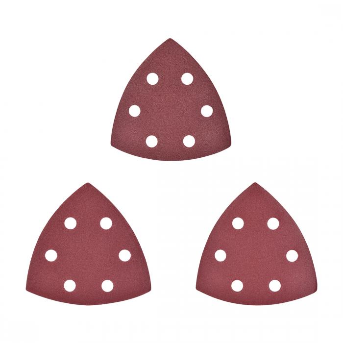 uxcell トライアングル詳細 サンダーサンドペーパーサンディング ペーパーサンダーパッドシート 6穴 盛り合わせ 180/240/320グリット