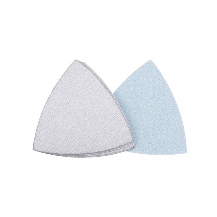 uxcell トライアングルディテールサンダーサンドペーパー フックとループ 9cm サンディングパッド 砥粒240グリット ホワイト 6個