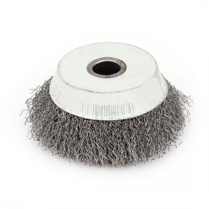 uxcell カップホイールブラシ クリーナーブラシ 工業用除錆 10cm直径