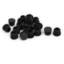 uxcell 家具の足パッド ブラック・カバー プラスチック ラウンド 16mm直径 テーブル 椅子 20個入り