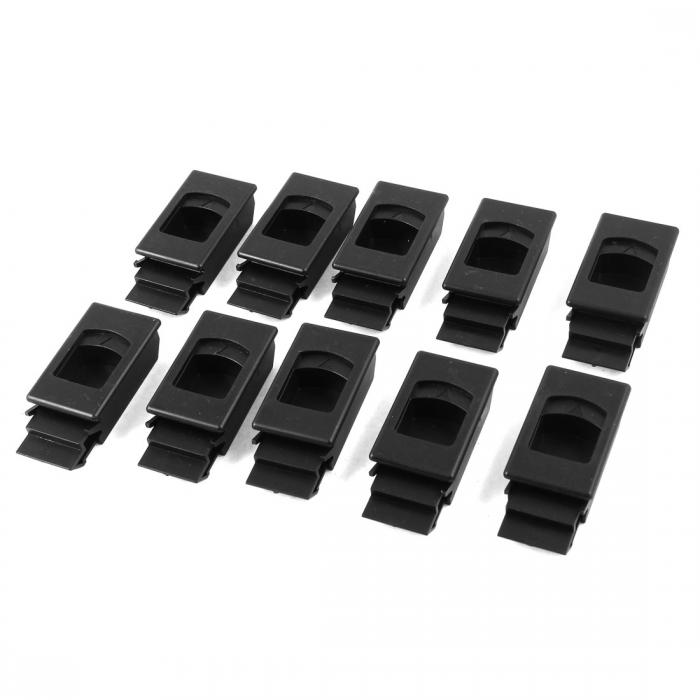 uxcell 埋込ハンドル プル ラッチ 黒い スライディング ウィンド ウフラッシュ スプリング ロード 10個