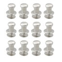 uxcell プルハンドルノブ ジュエリーボックス 丸形 シングルホール シルバートーン 6mmx8mm 12個入り
