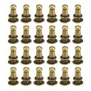 uxcell プルハンドルノブ ジュエリーボックス 丸形 シングルホール ブロンズトーン 4mmx9mm 24個入り