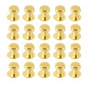 uxcell プルハンドルノブ 丸形 シングルホール 7x10mm ゴールドトーン 20個入り