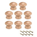 uxcell プルノブ 木材製 ウッドカラー カットランドラルノブ ノーススパンダールファームアークリー かまどかまど用 24mm 径 8個入り