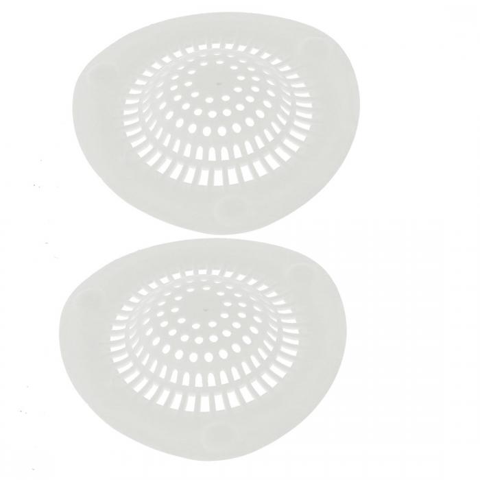 uxcell ヘアキャッチャー ドレインストレーナー シリコーン 直径145 mm ホワイト 2個