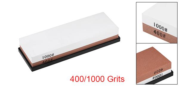 uxcell 砥石 両面研磨 400/1000グリット シリコンベース付き ホワイトコランダム材...