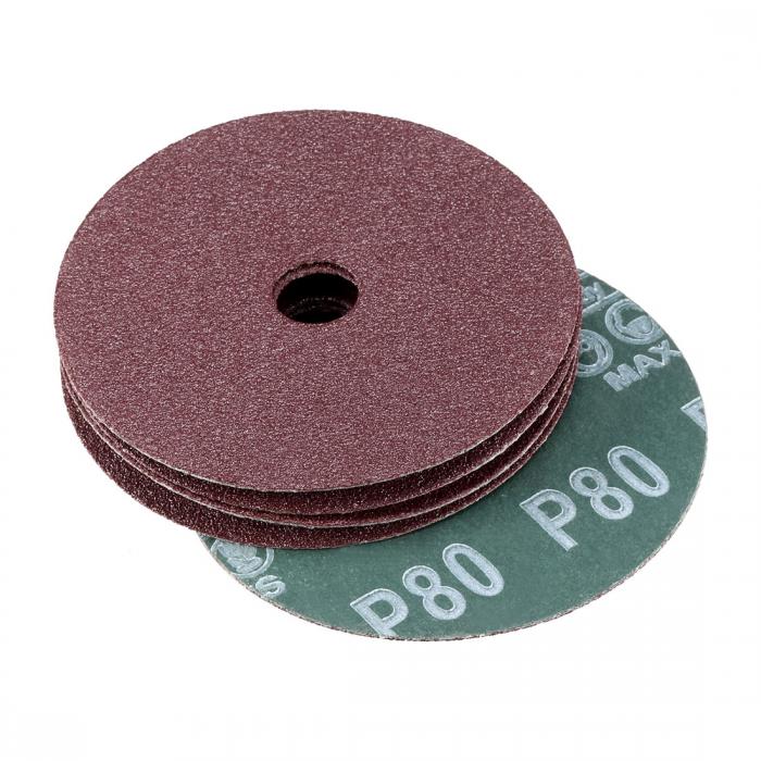 uxcell センターホール酸化アルミニウム繊維ディスク 100mmx16mm 80グリット 10パック入り