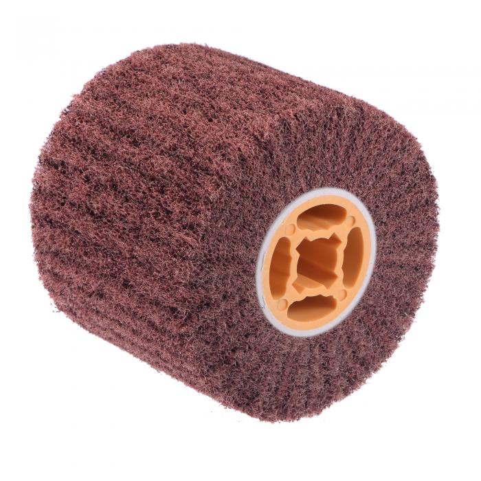 uxcell 研磨バニシングホイール 研磨フラップホイール 不織布 120mmx100mmx19mm ナイロン線引き 80グリ..