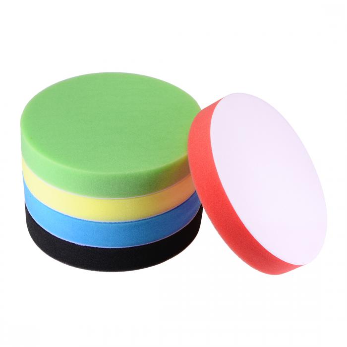 uxcell カーフォームドリル研磨パッドキット 180mm フラットスポンジパッド オートボート用 5個