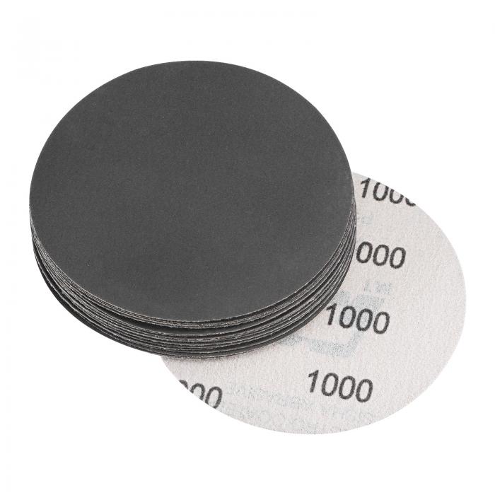 uxcell 研磨サンドペーパー サンダーツール サンドパッド 1000グリット フックアンドループ 乾湿両用 炭化ケイ素C-ウェイトバッキング オービタルサンダー用 12.7cm 20枚入り(4)