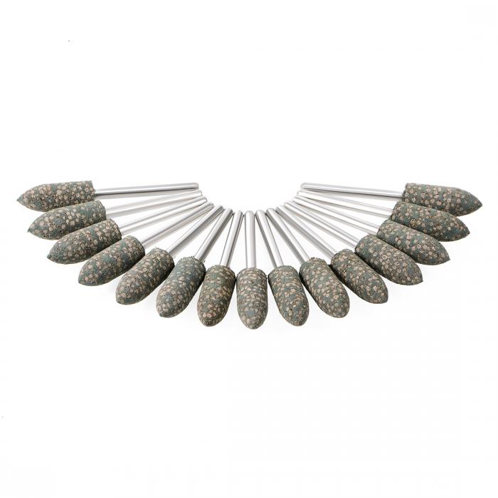 uxcell ゴムマウントポイント 3mmハンドル付き テーパーのヘッド ヘッド直径8mm 15個入り(4)