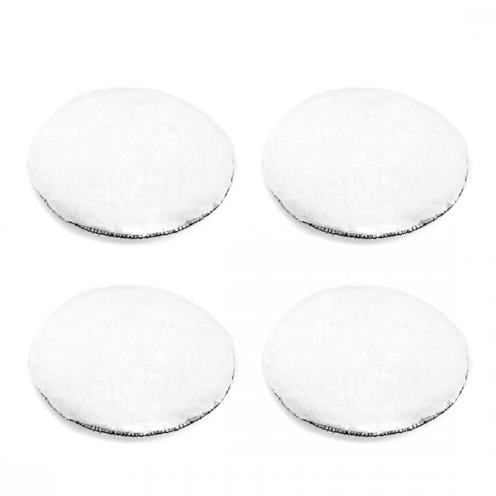 uxcell ウールの研磨ホイール プラスチック製 ホワイト ラウンド形 軌道軌道サンダー ガラスペイントウ..