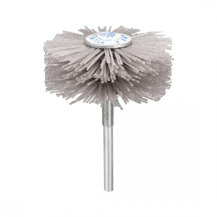 uxcell 研磨ナイロンホイールブラシ 6mmシャンク付き ポーランドグラインダー用 120グリット(4)