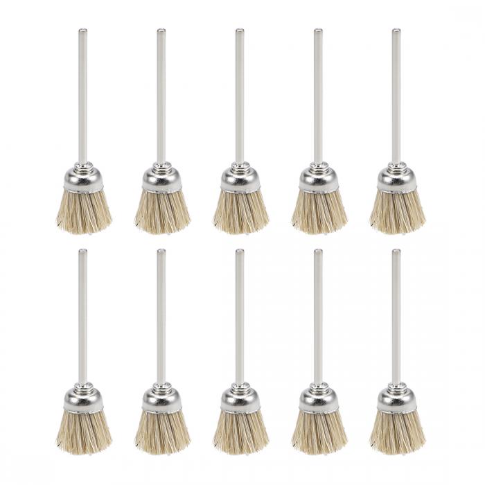 uxcell 研磨ホイール ミニナイロンバフ研磨ホイール カップ形状 2.35mmアーバー付き 15mm x 9mm ロータリーツール用 イエロー 10個入り