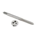 uxcell タップアンドダイセット 10-24 UNC HSS小ねじタップ ラウンドスレッディングダイ付き 右手(4)