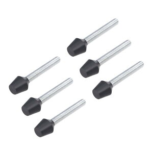 uxcell トグルクランプフット 炭素鋼製 シルバートーン スピンドル固定ネジ M10x87mm 6個入り