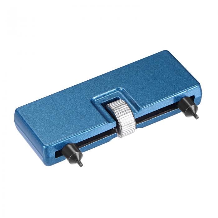 uxcell ウォッチバックカバーレンチオープナー 調節可能なケースリムーバーツール フラットクロー プラスチック時計修理用, ブルー