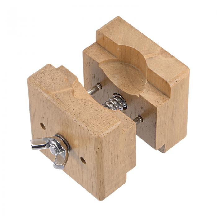 uxcell 時計バックケースカバーリムーバーホルダー 時計修理ツール 調整可能な距離32 mm 木 イェロー