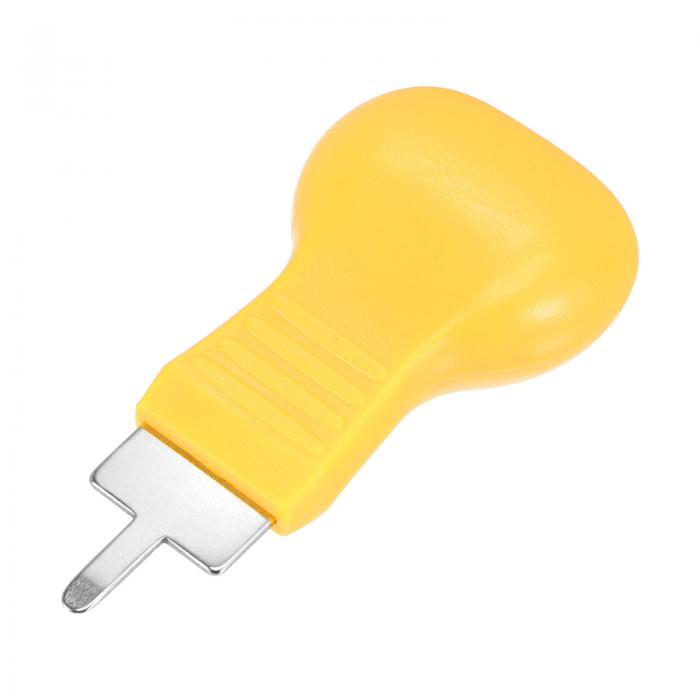 uxcell ウォッチバックカバーオープナー ケースリムーバーツール 4 mm幅 ケースプライ スナップウォッチ修理用 イェロー