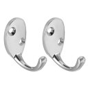 uxcell レトロウォールフック シルバー ネジ付き 38mm x 25mm x 42mm 2個入り