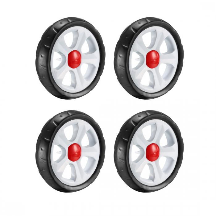 uxcell ホイール プラスチックスイベルプーリホイール 直径159mm シングルホイール 8mm取付穴 4個入り
