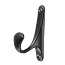 uxcell カーテン留め飾り デコール フック 壁マウント 窓に対応 ブラック サイズ87mmx23 mmx47mm 4個入