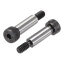 uxcell ショルダースクリューボルト 合金鋼 六角ソケットヘッド 15 mmショルダー長さ 6 mmショルダー径 #10-24ねじ 6個