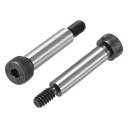uxcell ショルダースクリューボルト 合金鋼 六角ソケットヘッド 25 mmショルダー長さ 6 mmショルダー径 #10-24ねじ 6個