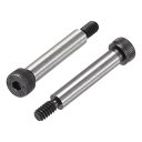 uxcell ショルダースクリューボルト 合金鋼 六角ソケットヘッド 38 mmショルダー長さ 6 mmショルダー径 #10-24ねじ 6個