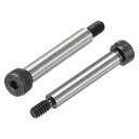 uxcell ショルダースクリューボルト 合金鋼 六角ソケットヘッド 45 mmショルダー長さ 6 mmショルダー径 #10-24ねじ 4個